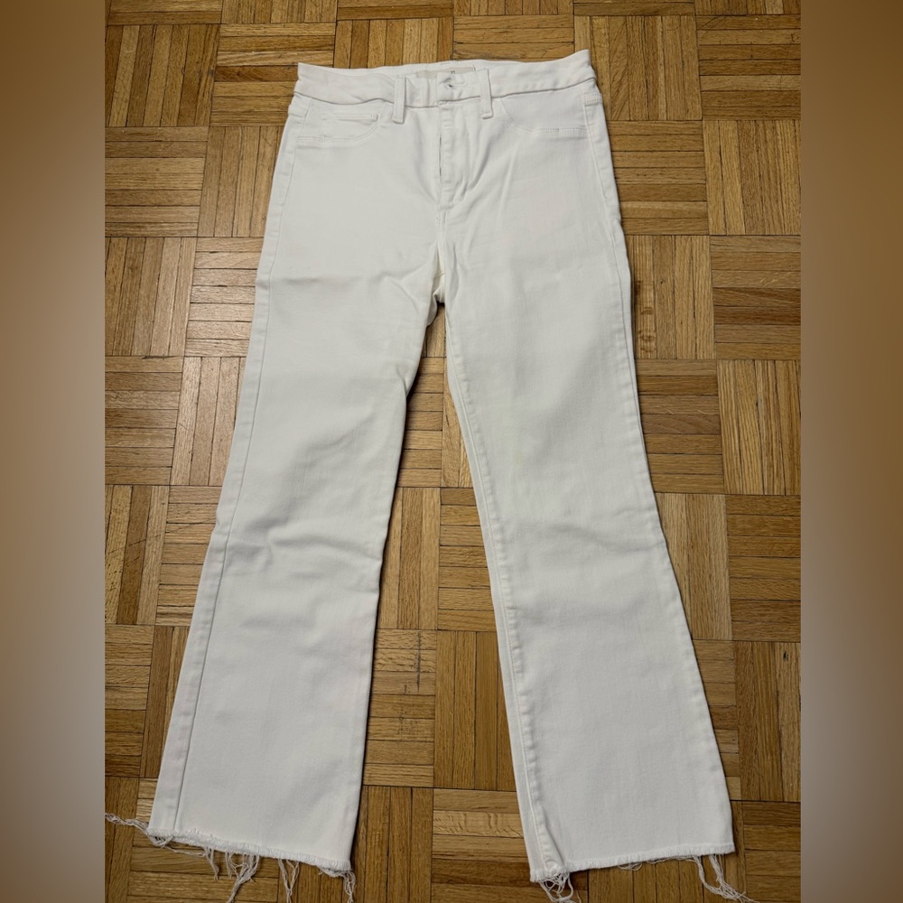 Joe’s White Women’s Jeans Hi Rise Honey curvy cropped boot cut jeans size W28